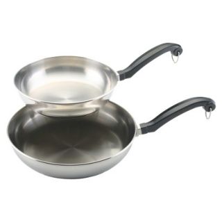 Farberware Classic Twin Pack 8 & 10 Open Skillet Stainless Steel