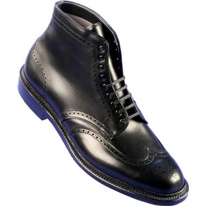 Alden Mens 9 Eyelet Wing Tip Boot Black Boots, Size 10 D   44619
