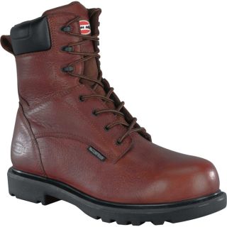 Iron Age Hauler 8In Waterproof EH Composite Toe Work Boot   Brown, Size 12,