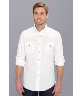 Roper 9055C1 Solid Poplin   White Mens Long Sleeve Button Up (White)