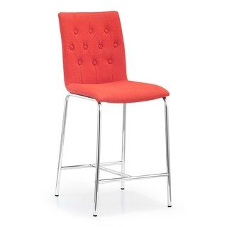 Uppsala Tangerine Fabric Counter Chairs (set Of 2)
