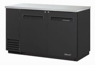 Turbo Air 58.8 in Back Bar Cooler w/ 2 Solid Doors & Locks, Black/Stainless