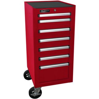 Homak H2Pro 18 Inch 7 Drawer Side Cabinet   Red, Model RD08018070