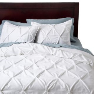 Threshold Pinched Pleat Comforter Set   White (Queen)