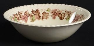 Johnson Brothers Empire Grape Coupe Cereal Bowl, Fine China Dinnerware   Brown M
