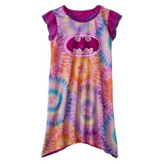 Batgirl Girls Short Sleeve Nightgown   Purple S