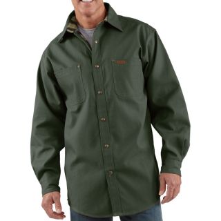Carhartt Canvas Shirt Jacket   Moss, 3XL, Tall Style, Model S296