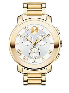Movado Bold Luxe Goldtone IP Stainless Steel Chronograph Bracelet Watch   Gold