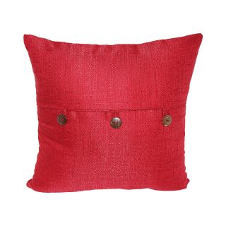Tri Button 20 Decorative Pillow, Red