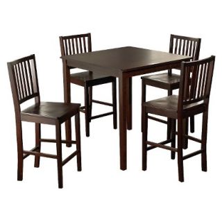 Target Counter Height Table Set TMS 5 Piece Shaker Counter Height Set   Dark