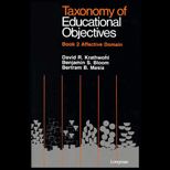 Taxonomy of Educational Objectives  Handbook 2  Affective Domain