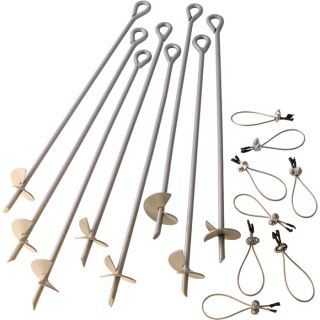 ShelterLogic 8 Pack of Auger Anchors with Clamps, Model 10079