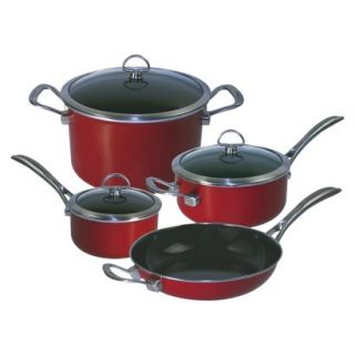 Chantal Copper Fusion 7pc Cookware Set Red