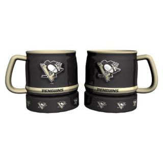 Boelter Brands NHL 2 Pack Pittsburgh Penguins Puck Style Coffee Mug  