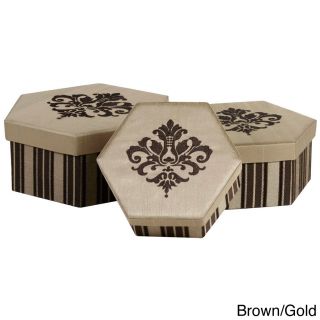 Hexagonal Traditional Storage Gift Boxes (set Of 3)