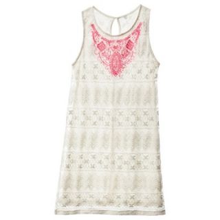 Xhilaration Juniors Embroidered Lace Shift Dress   Ivory L(11 13)