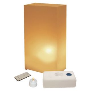Remote Control Battery Operated Luminaria Kit   Tan (10 Count)