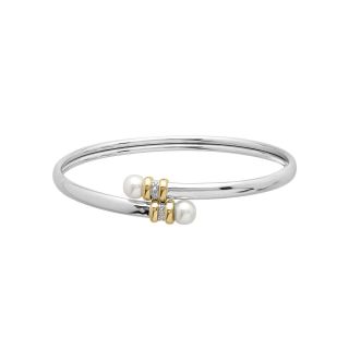 Cultured Freshwater Pearl & Diamond Accent Bangle, Womens