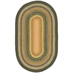 Hand woven Indoor/outdoor Reversible Multicolor Braided Rug (3 X 5 Oval)