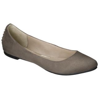 Womens Mossimo Vikki Studded Pointed Toe Flat   Taupe 8