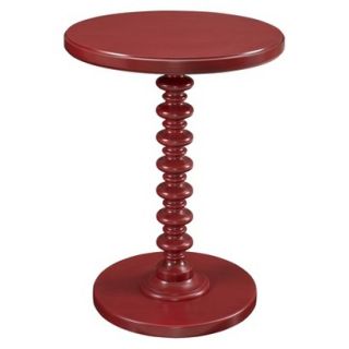 Accent Table Powell Round Spindle Table   Red