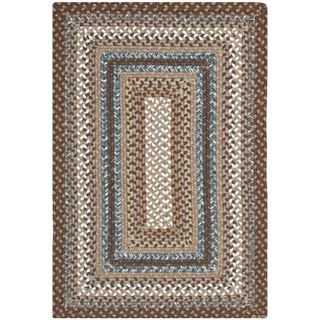 Hand woven Country Living Reversible Brown Braided Rug (2 X 3)