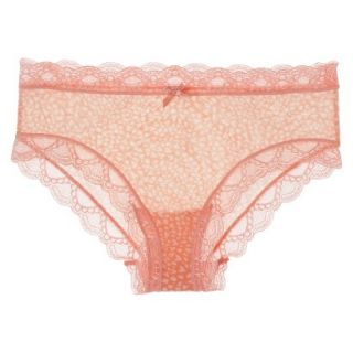 Gilligan & OMalley Womens Mesh Lace Trim Hipster   Bahama Coral S