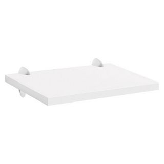 Wall Shelf White Sumo Shelf With Chrome Ara Supports   18W x 12D