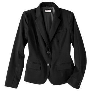 Merona Petites Twill Button Blazer   Black 10P