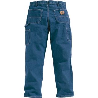 Carhartt Washed Denim Work Dungaree   Dark Stone, 52 Inch Waist x 32 Inch