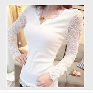 Pure Fresh and Sexy Lace Long Sleeve T shirt