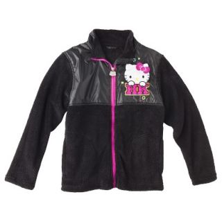 Hello Kitty Girls Fleece Jacket   Black 6X