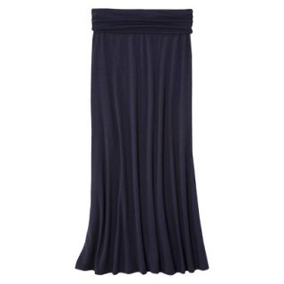 Mossimo Supply Co. Juniors Solid Fold Over Maxi Skirt   In the Navy L(11 13)