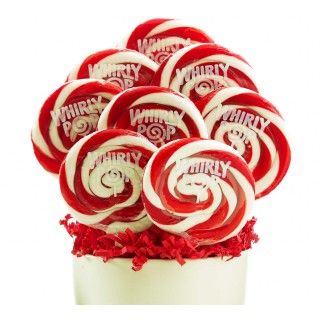 Red and White Whirly Pops