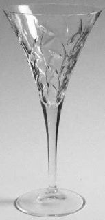 Royal Crystal Rock Rcy23 Water Goblet   Cut,Leaves,Pulled Stem,No Trim