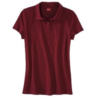 Merona Womens Short Sleeve Polo   Dark Red L