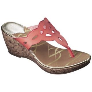 Womens Sam & Libby Natalie Wedge Sandals   Coral 6.5