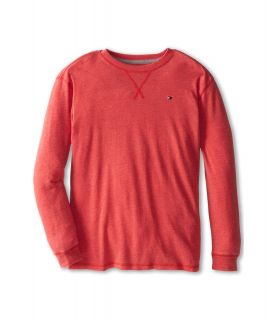 Tommy Hilfiger Kids Joel L/S Burnout Tee Boys Long Sleeve Pullover (Red)