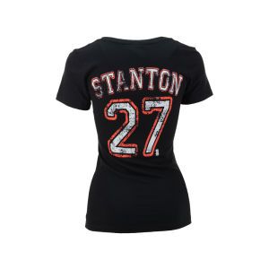 Florida Marlins Giancarlo Stanton Majestic MLB Womens Sugar Player T Shirt