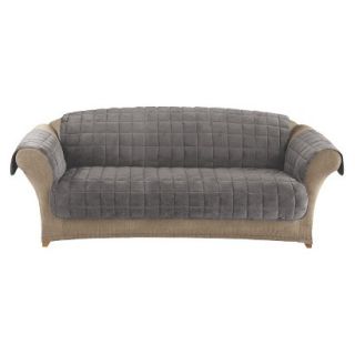 Sure Fit Deluxe Quilted Furniture Friend Sofa Cover  Gray