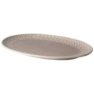 Threshold Oval Textured Platter   Gray