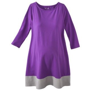 Liz Lange for Target Maternity 3/4 Sleeve Shirt Dress   Purple/Gray XXL