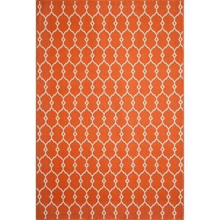 Indoor/Outdoor Fretwork Area Rug   Orange (7x10)
