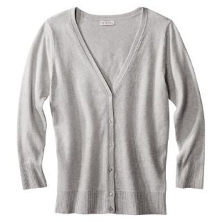 Merona Petites 3/4 Sleeve V Neck Cardigan Sweater   Gray XXLP