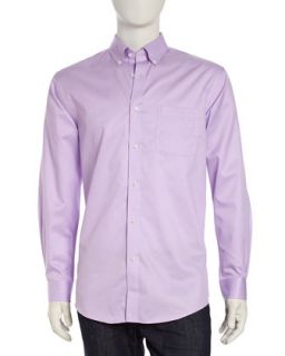 Classic Fit Non Iron Long Sleeve Sport Shirt, Purple