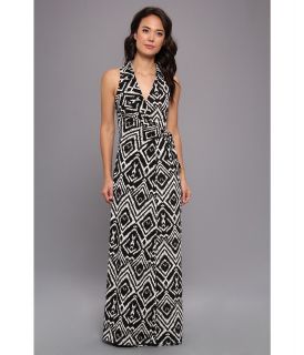 Tbags Los Angeles Sleeveless Wrap Maxi Dress w/ Side Front Tie Waist Womens Dress (Multi)
