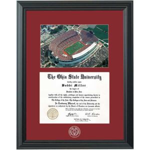 Ohio State Buckeyes NCAA Diploma Frame Black with Photo