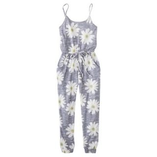 Girls Floral Romper   Cashmere Gray XS