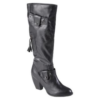 Womens Journee Collection Almond Toe Stud Detail Tall Boots Black  7