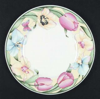 Villeroy & Boch Canari Dinner Plate, Fine China Dinnerware   Large Floral/Rim,Bu